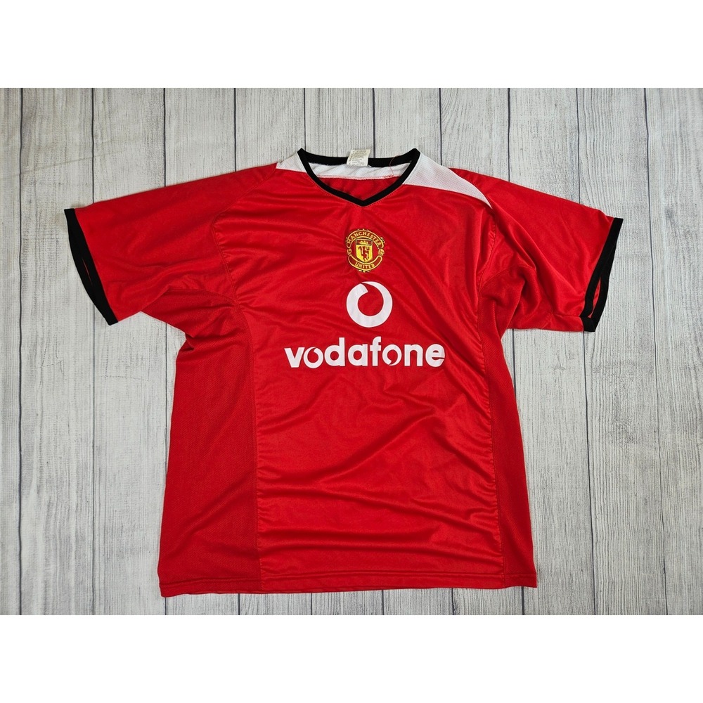 Manchester United Soccer Jersey Men's Size S? Red Black Vodafone
